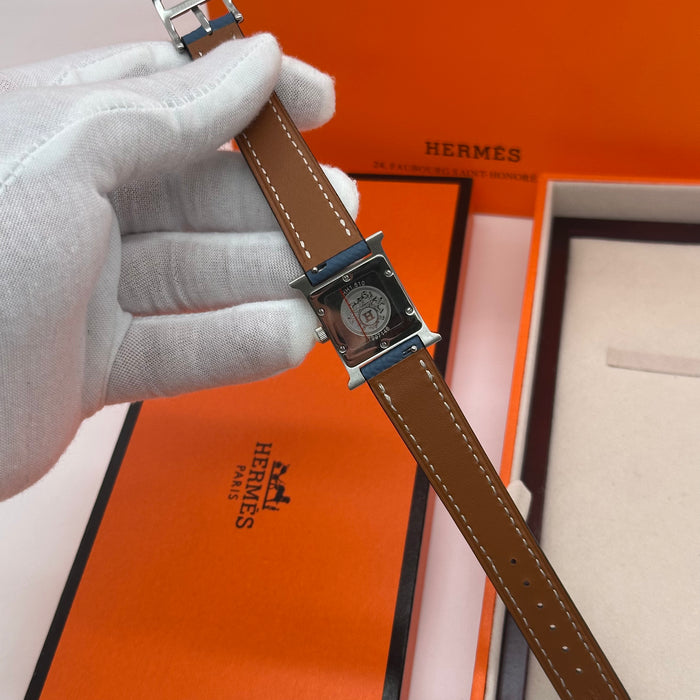Hermes Heure H Stress With Navy Blue Strap Watch