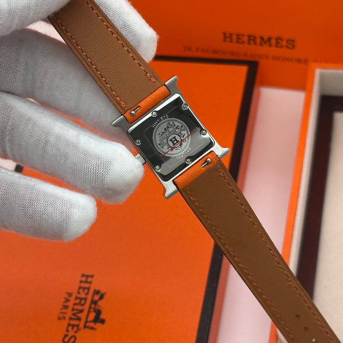 Hermes Heure H Stress With Orange Strap Watch