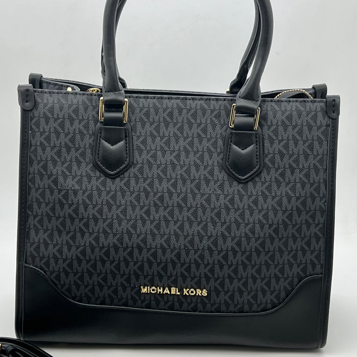 Michael Kors Structured Tote Handbag – Elegant Monogram Office Style