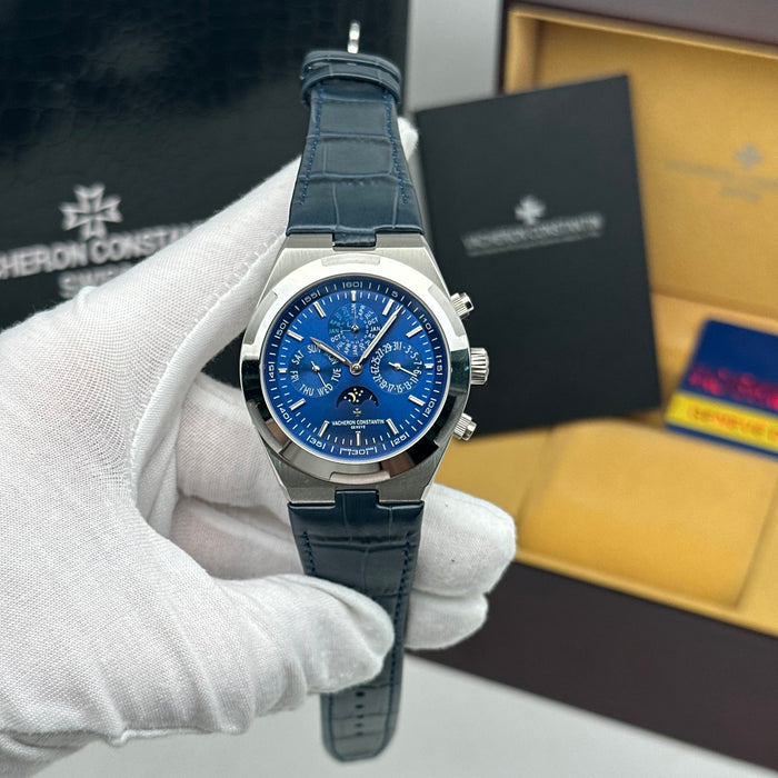 Vacheron Constantin Overseas Moonphase Calendar Blue Dial Watch