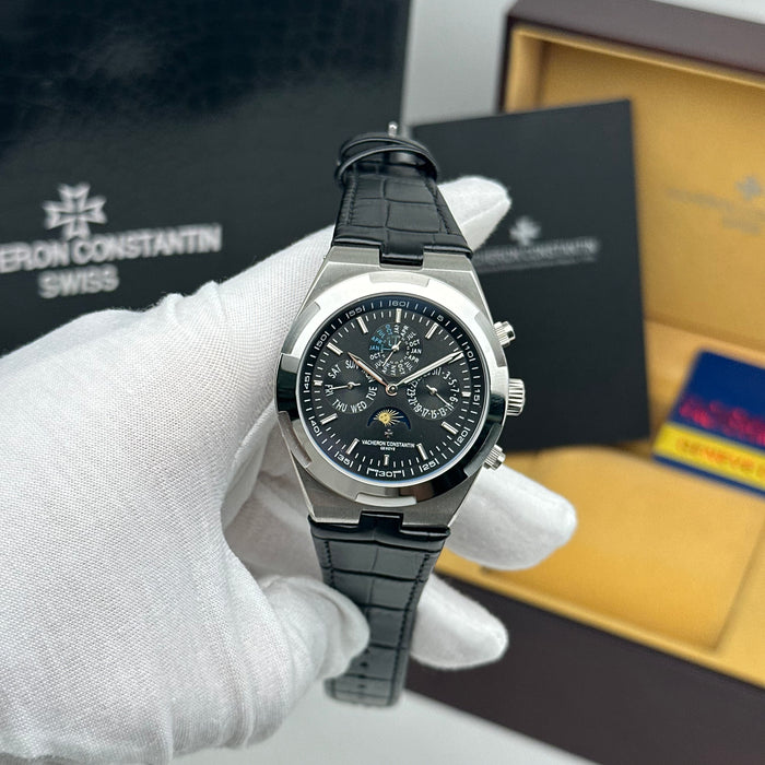 Vacheron Constantin Overseas Moonphase Calendar Black Dial Watch