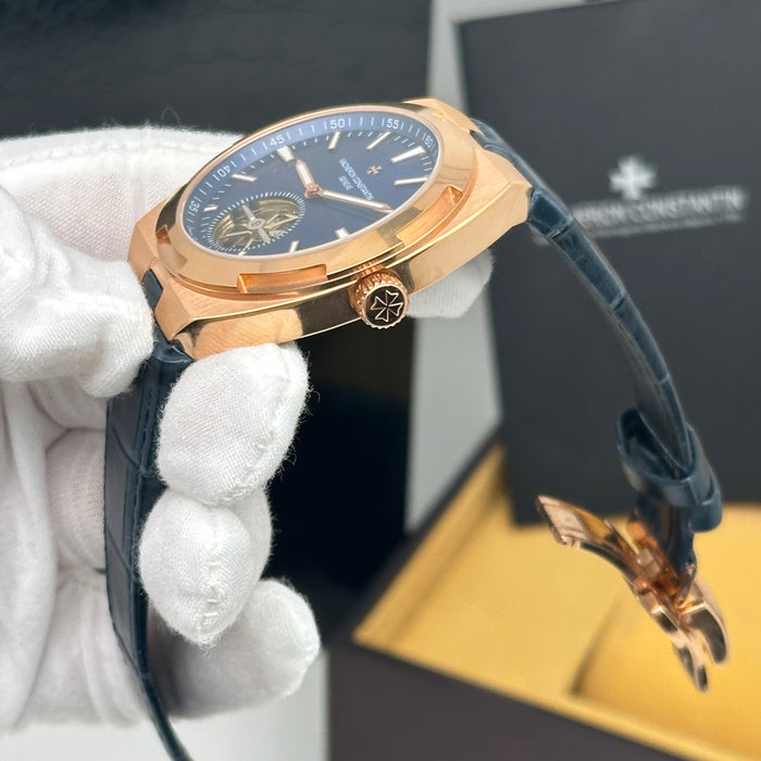 Vacheron Constantin Overseas Tourbillon Rose Gold Blue Dial Watch