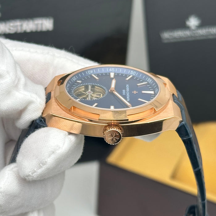 Vacheron Constantin Overseas Tourbillon Rose Gold Blue Dial Watch