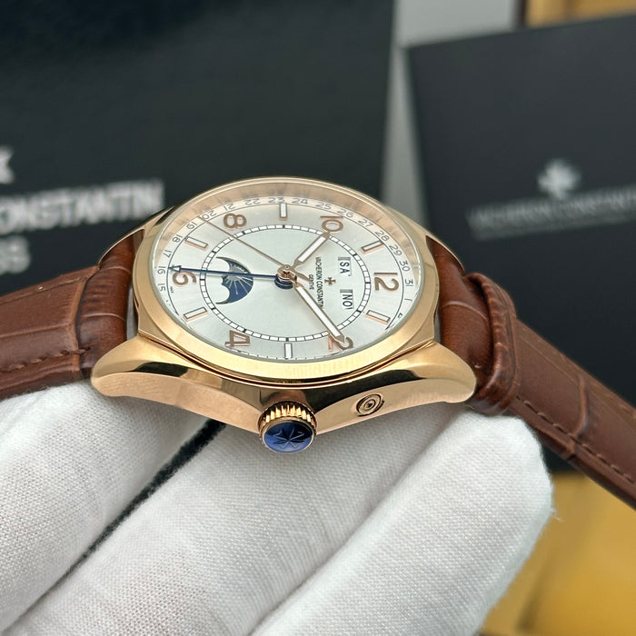 Vacheron Constantin Automatic Moonphase Calendar – Rose Gold White Dial