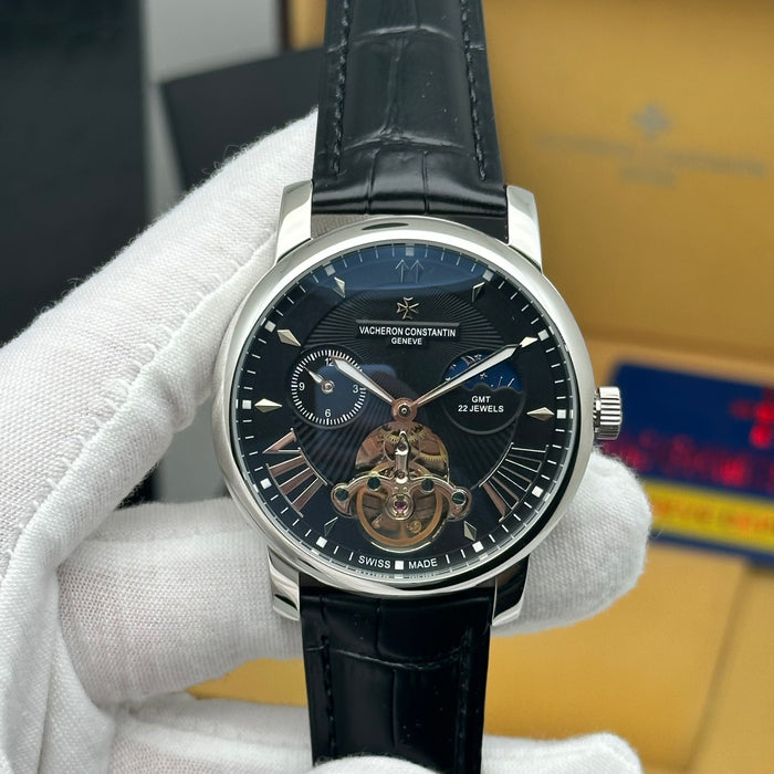Vacheron Constantin GMT Open Heart – Black Dial Silver Edition