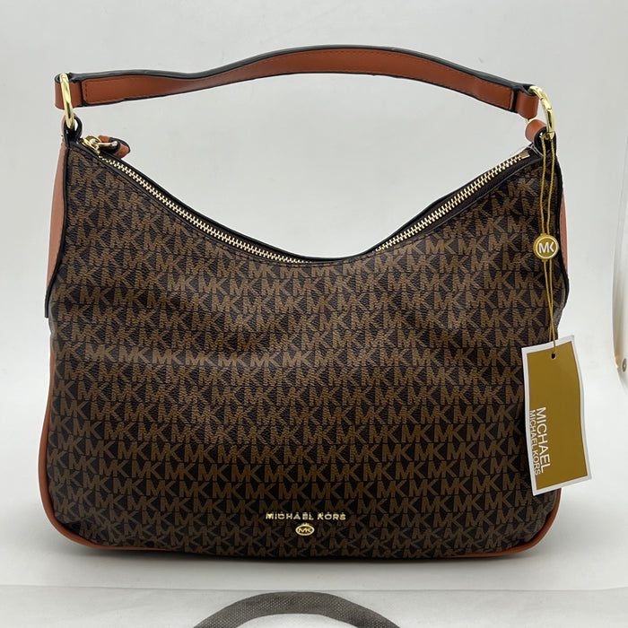 Michael Kors Monogram Hobo Shoulder Bag – Convertible Crossbody Strap