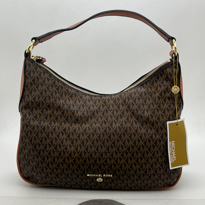 Michael Kors Monogram Hobo Shoulder Bag – Convertible Crossbody Strap