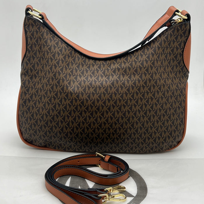 Michael Kors Monogram Hobo Shoulder Bag – Convertible Crossbody Strap