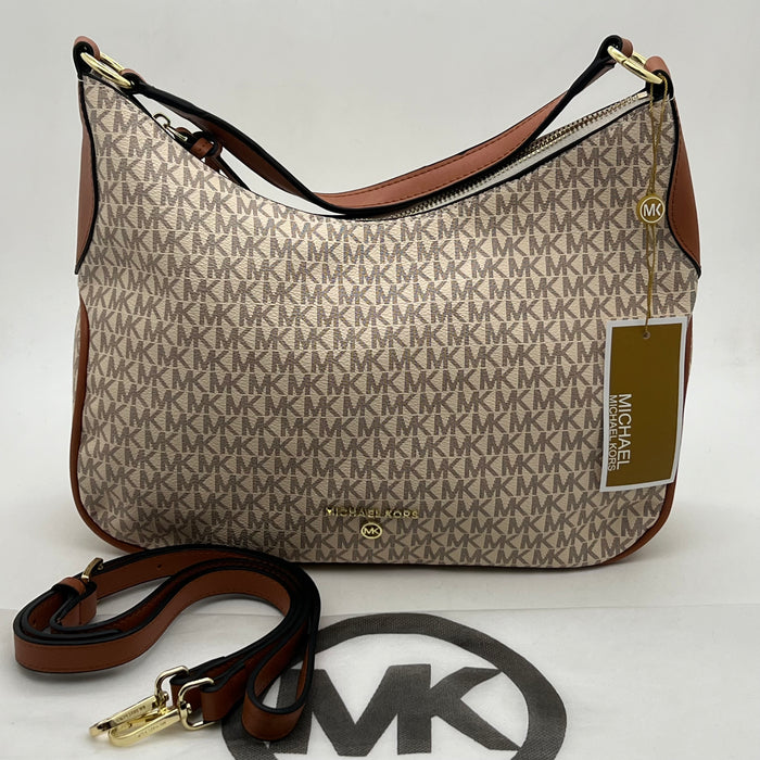 Michael Kors Monogram Hobo Shoulder Bag – Convertible Crossbody Strap