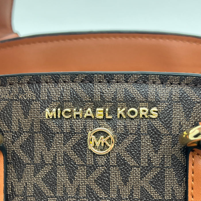 Michael Kors Mini Monogram Satchel Bag – Top Handle & Crossbody Strap