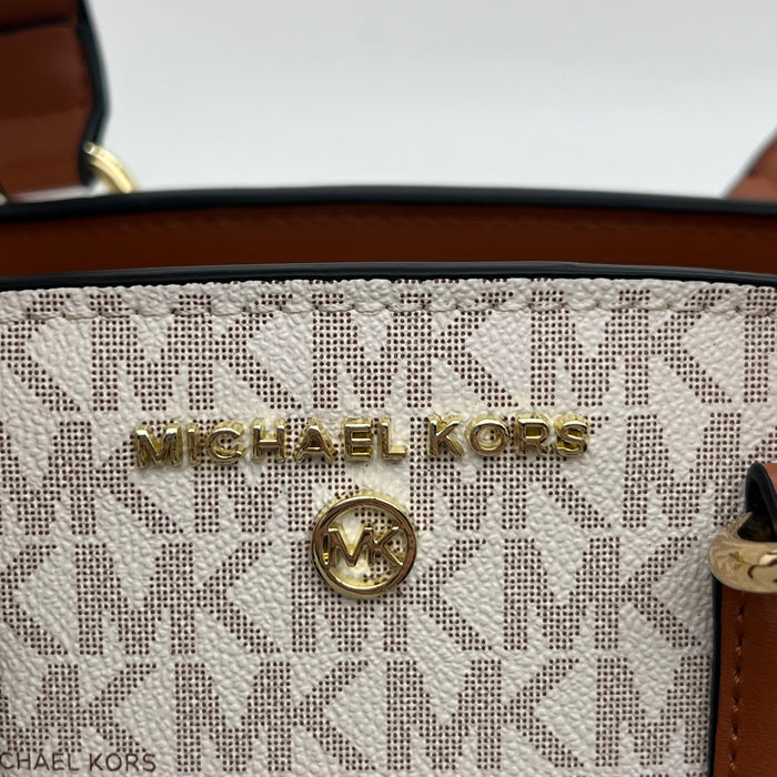 Michael Kors Mini Monogram Satchel Bag – Top Handle & Crossbody Strap