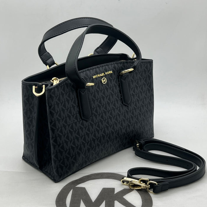 Michael Kors Mini Monogram Satchel Bag – Top Handle & Crossbody Strap