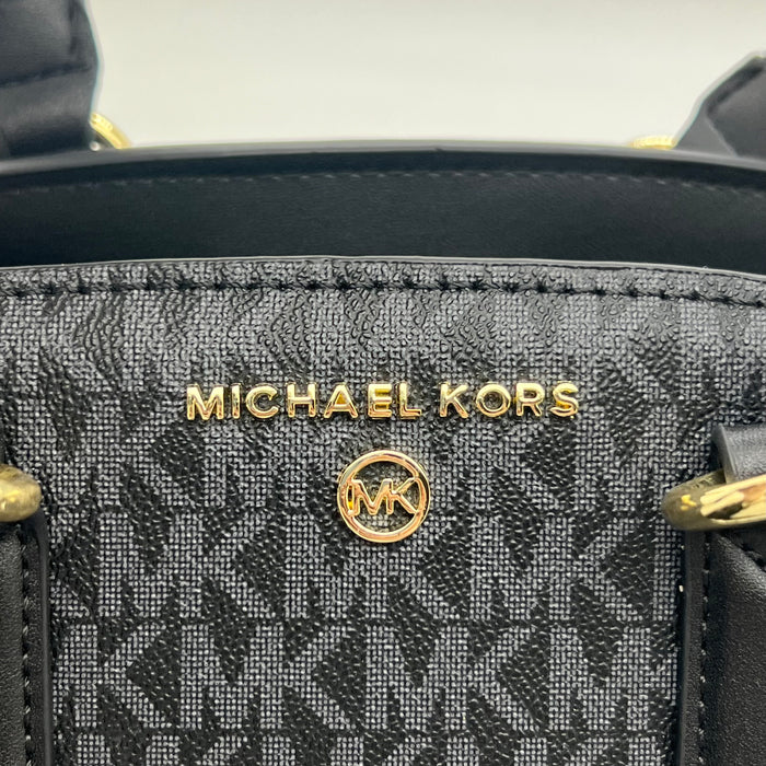 Michael Kors Mini Monogram Satchel Bag – Top Handle & Crossbody Strap