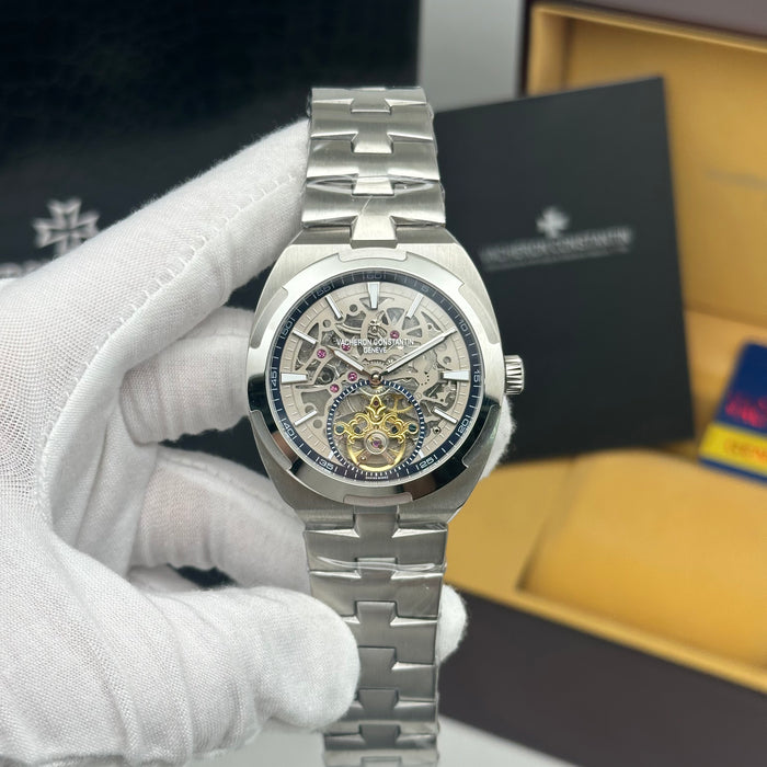 Vacheron Constantin Overseas Skeleton Tourbillon Silver Edition