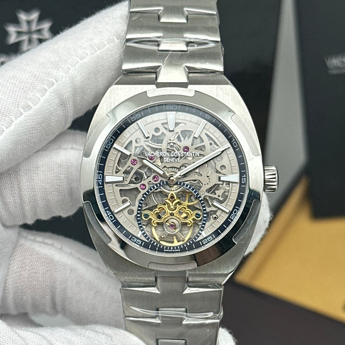 Vacheron Constantin Overseas Skeleton Tourbillon Silver Edition