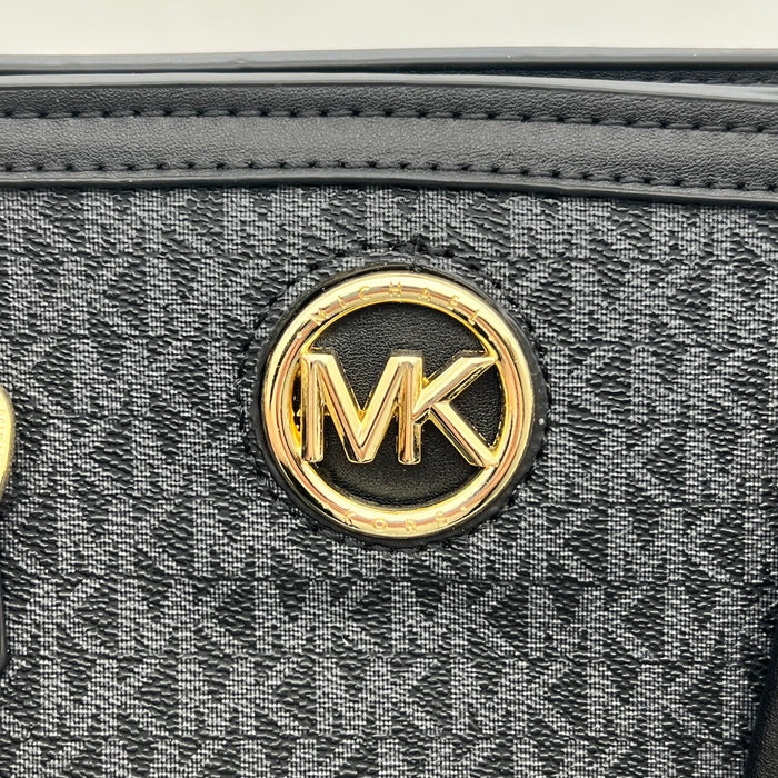 Michael Kors Monogram Logo Satchel Bag – Structured Top Handle & Crossbody