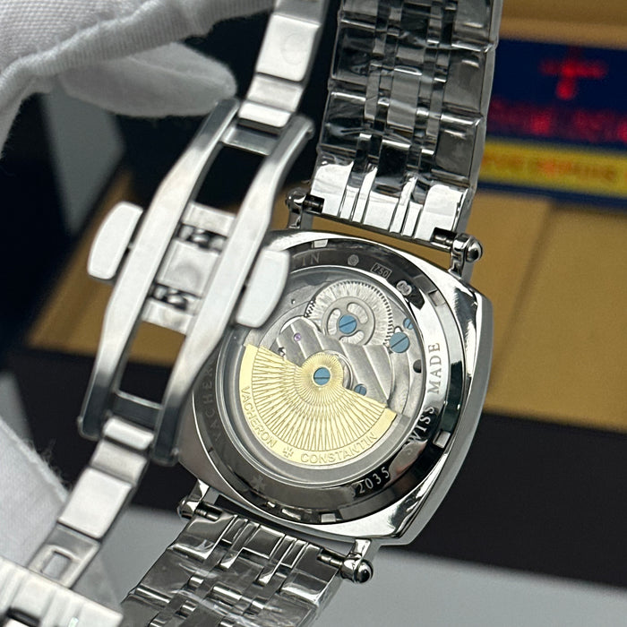 Vacheron Constantin Automatic Moonphase Open-Heart Silver Tone