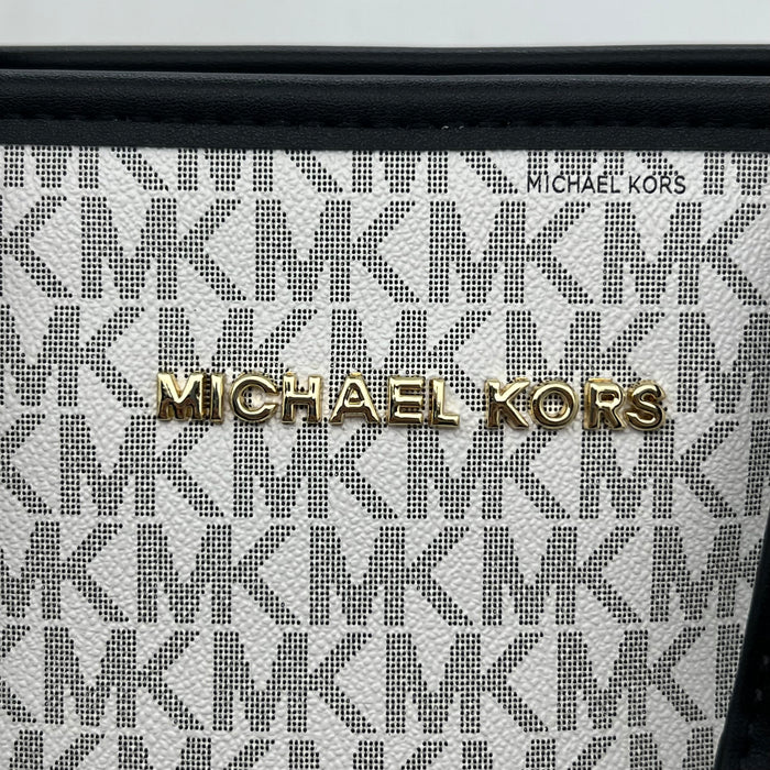 Michael Kors Monogram Tote Bag Set – Large Tote + Matching Pouch