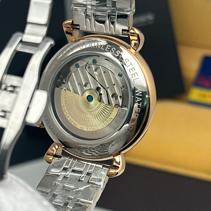Vacheron Constantin Dual Open-Heart Black Guilloché Rose Gold Watch