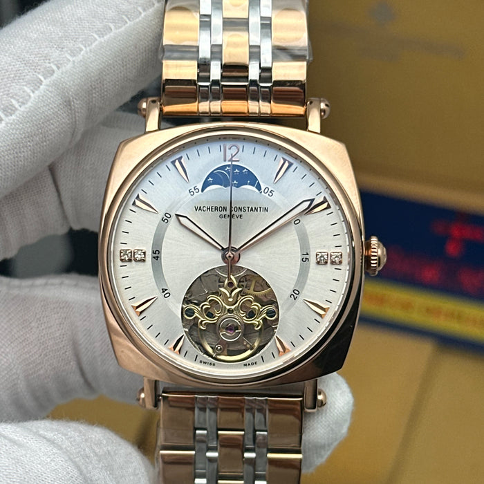 Vacheron Constantin Moonphase Open-Heart Rose Gold Automatic Watch
