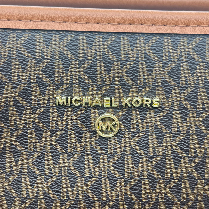 Michael Kors Large Tote Bag with Logo Strap – MK Signature Shopper