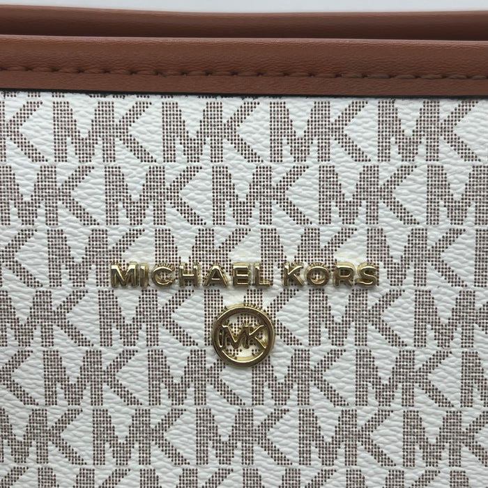 Michael Kors Large Tote Bag with Logo Strap – MK Signature Shopper