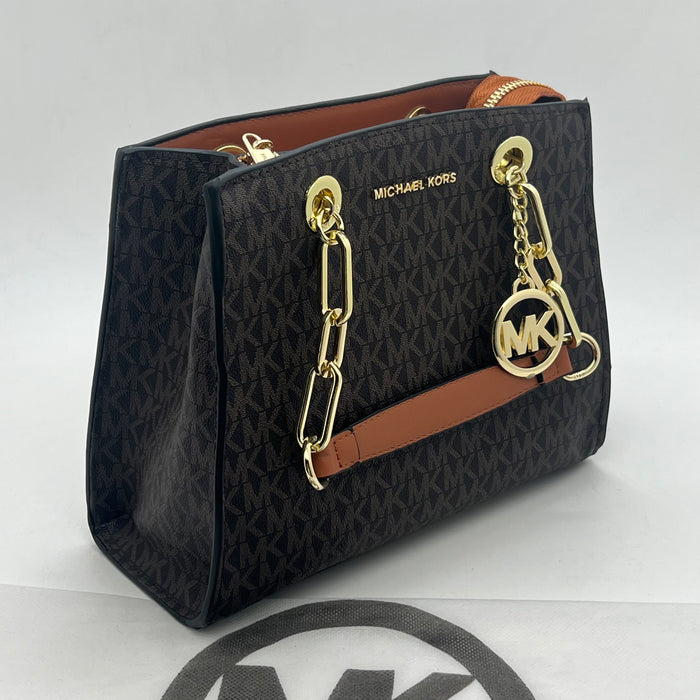 Michael Kors Chain Handle Bag – MK Signature Luxury Crossbody