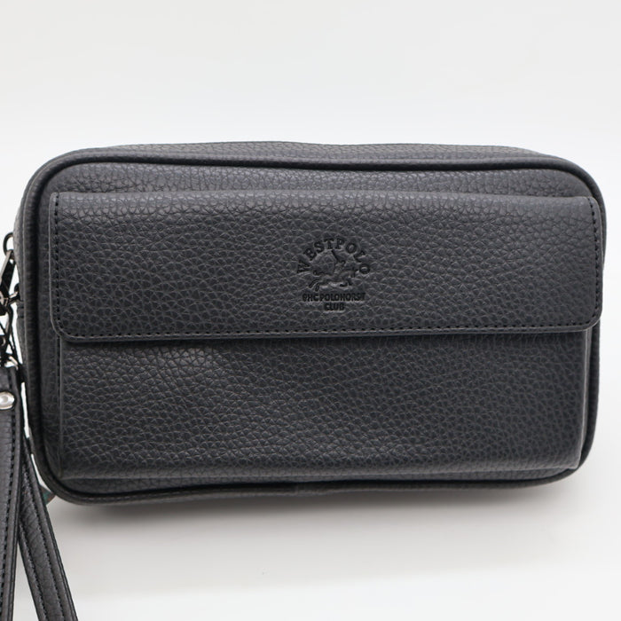 West Polo Men’s Leather Wristlet Bag