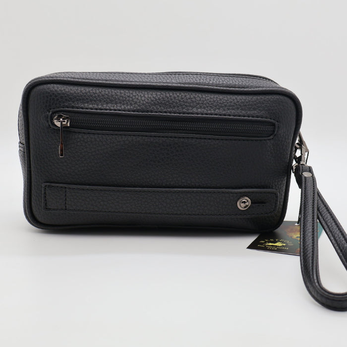 West Polo Men’s Leather Wristlet Bag