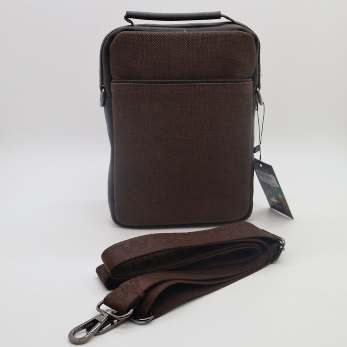 West Polo Men’s Crossbody Side Bag – Canvas & Leather Design