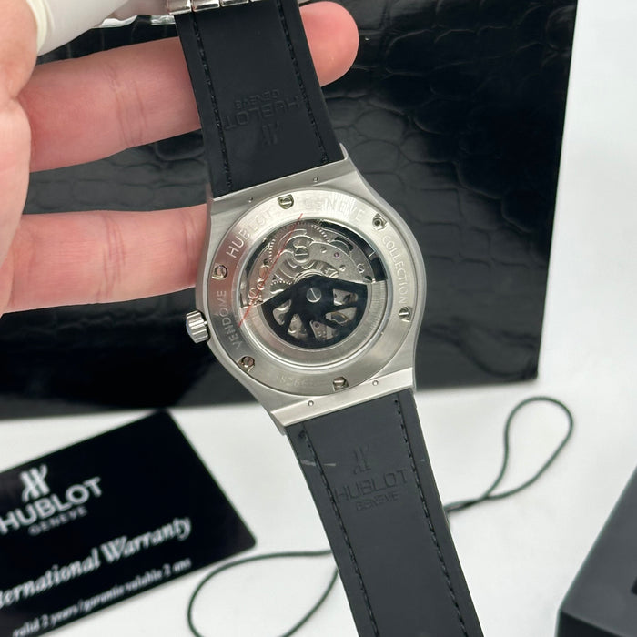 Hublot Big Bang Tourbillon Skeleton – Grey Dial with Titanium Case & Grey Leather Strap