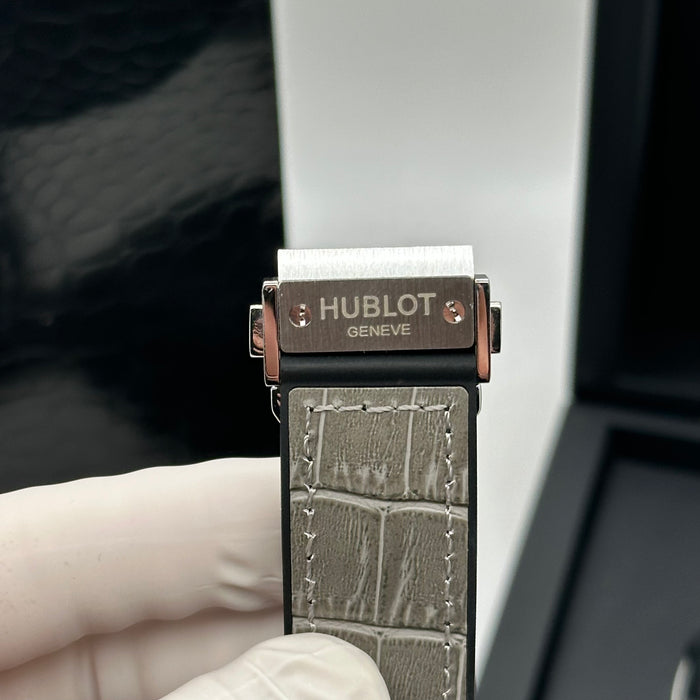 Hublot Skeleton Tourbillon Style Watch – Grey Leather Strap