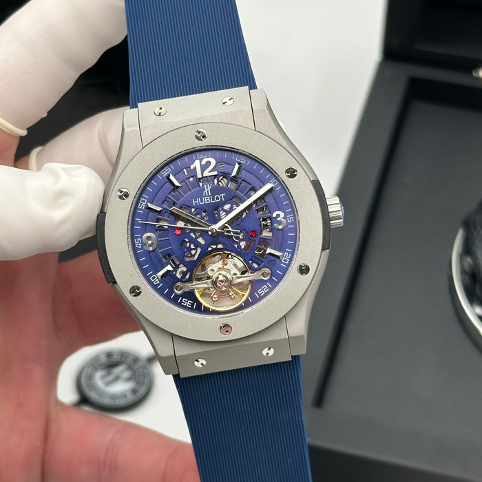 Hublot Big Bang Tourbillon Skeleton – Blue Dial with Titanium Case