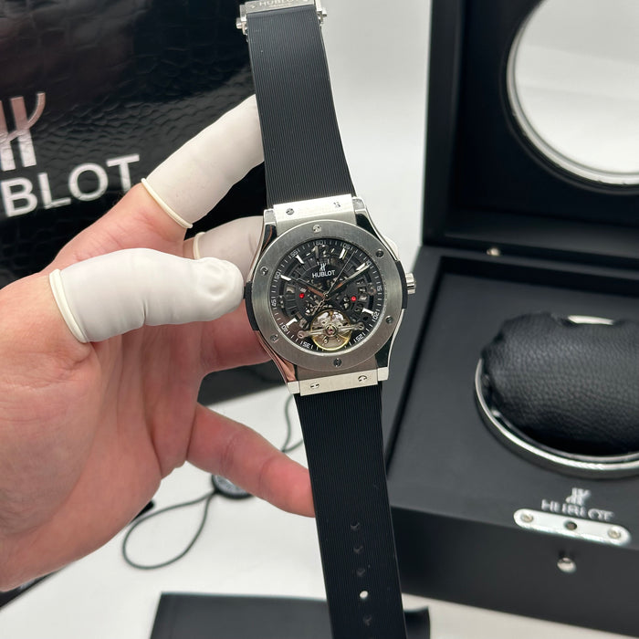 Hublot Classic Fusion Skeleton Tourbillon – Black Rubber Strap