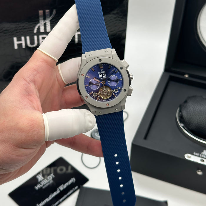 Hublot Big Bang Style Automatic Chronograph – Blue Dial & Blue Rubber Strap