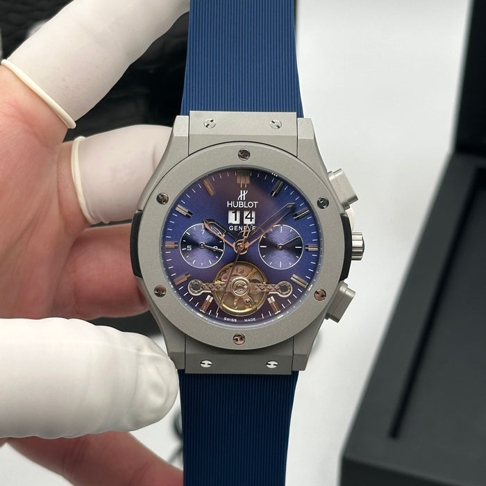 Hublot Big Bang Style Automatic Chronograph – Blue Dial & Blue Rubber Strap