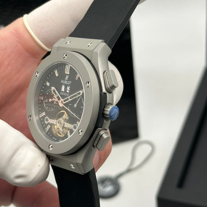 Hublot Big Bang Tourbillon Chronograph – Titanium Case, Black Dial, Rubber Strap