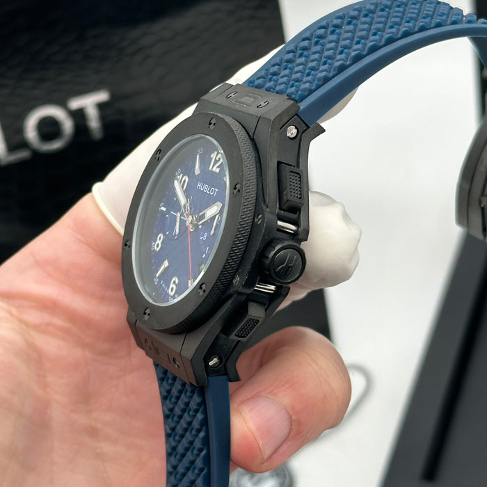 Hublot Big Bang Chronograph – Blue Dial | Black Case & Blue Rubber Strap