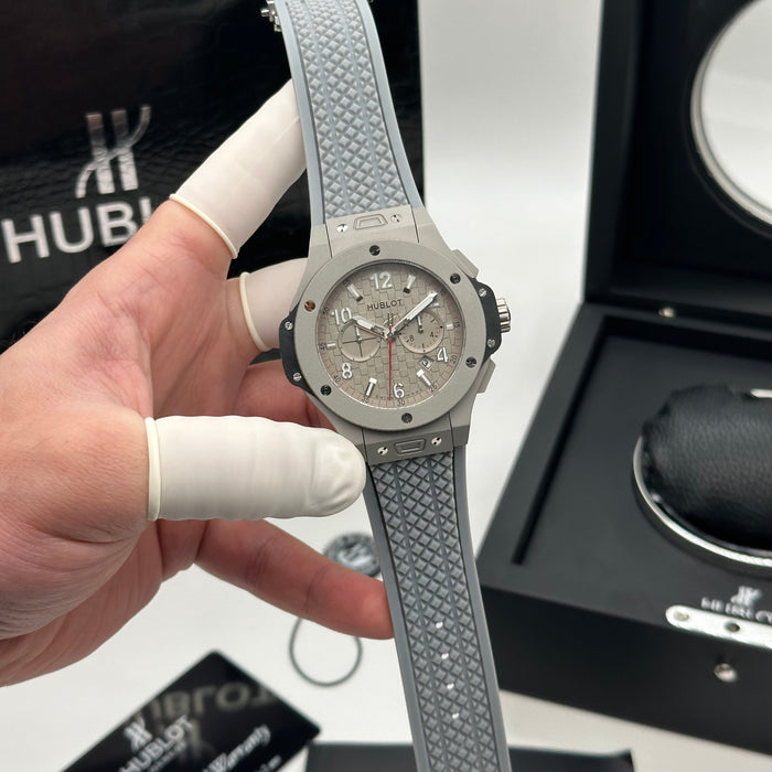 Hublot Big Bang Chronograph – Grey Dial | Matte Grey Case & Grey Rubber Strap
