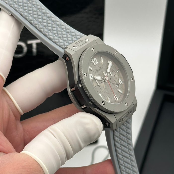 Hublot Big Bang Chronograph – Grey Dial | Matte Grey Case & Grey Rubber Strap