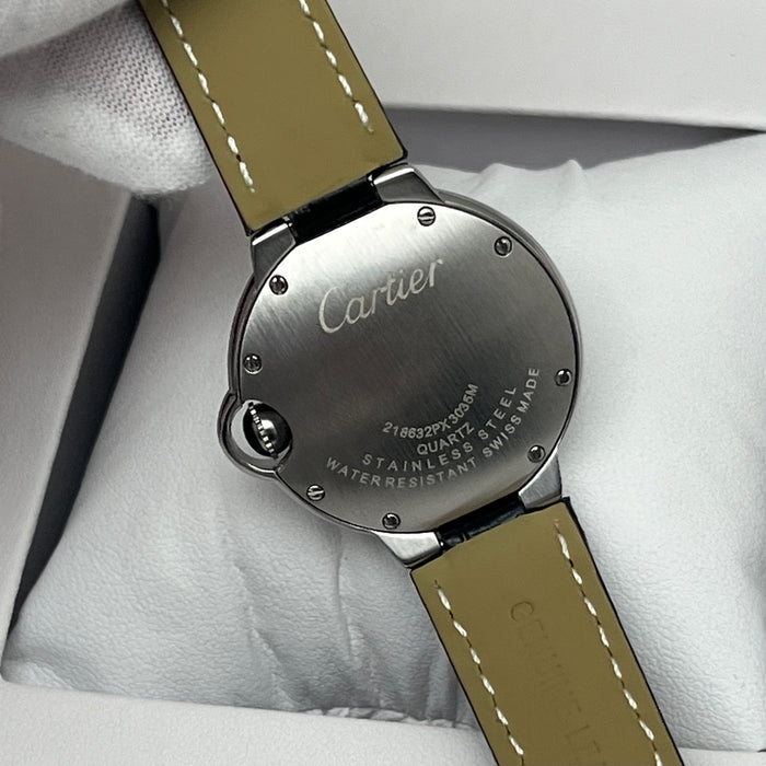 Cartier Ballon Bleu Style Diamond Bezel Gold Watch 33MM