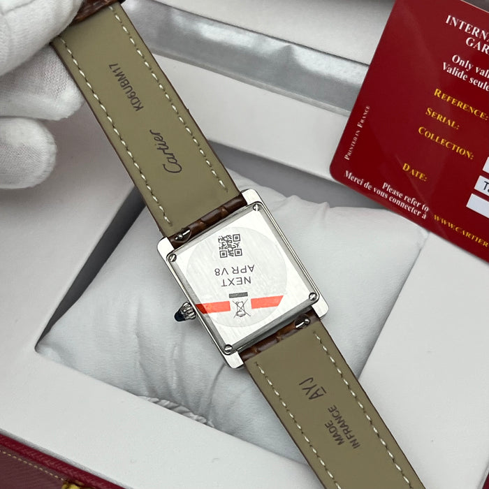 Cartier Tank Must - Stainless Steel - Classic Roman Dial - Luxury Leather Strap