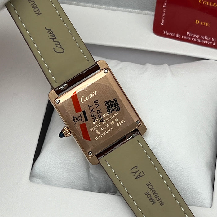 Cartier Tank Must Rose Gold Brown Leather Strap – Swiss Quartz Luxury Watch