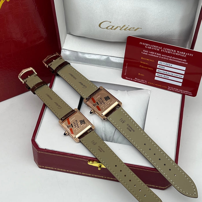 Cartier Tank Must Rose Gold Brown Leather Strap – Swiss Quartz Luxury Watch