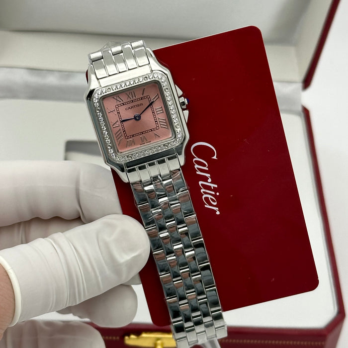 Cartier Panthère Silver Pink Dial 27 mm