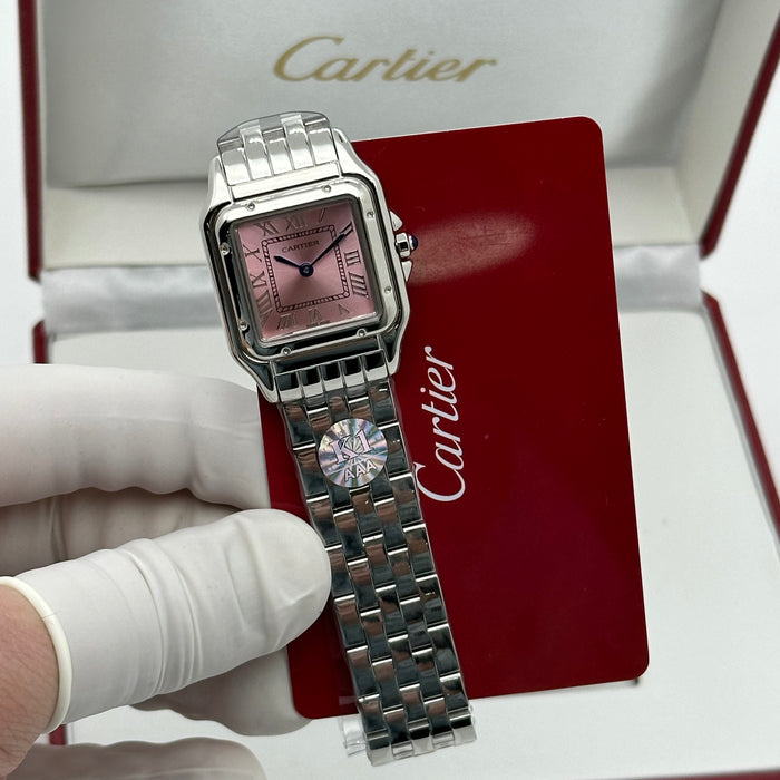 Cartier Panthère Silver Pink Dial 27 mm