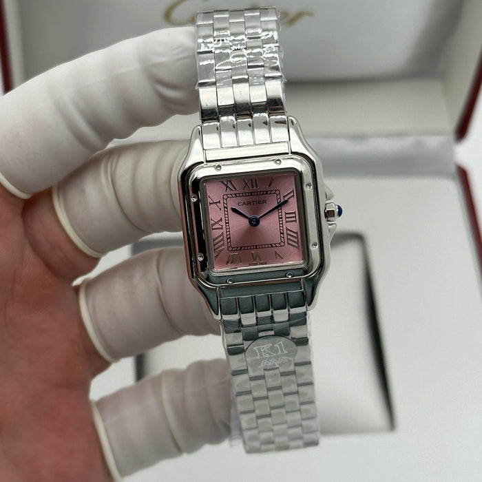 Cartier Panthère Silver Pink Dial 27 mm