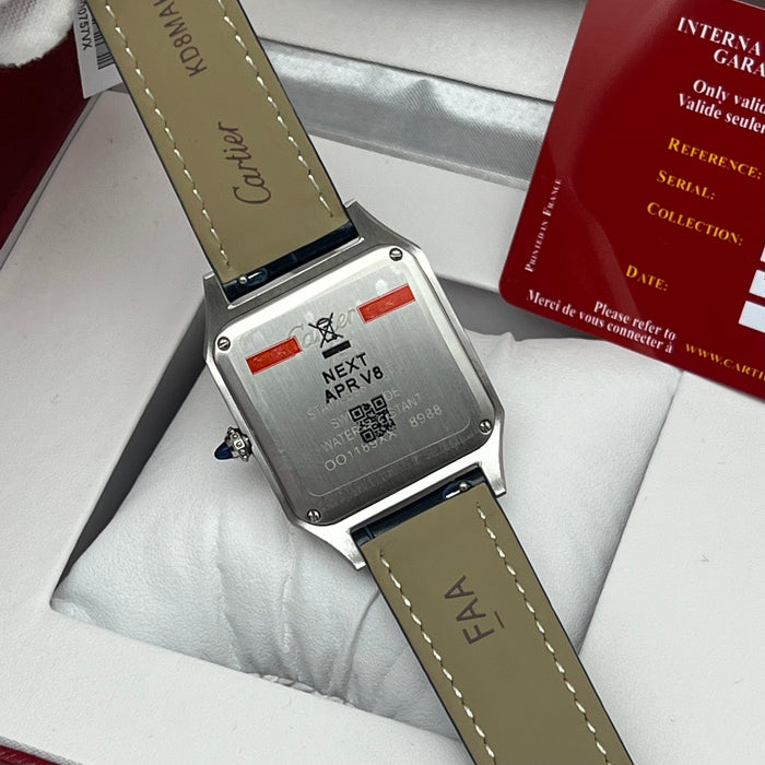 Cartier Santos Couple Set Blue Dial Two-Tone – Rose Gold & Steel His & Hers Luxury Watches