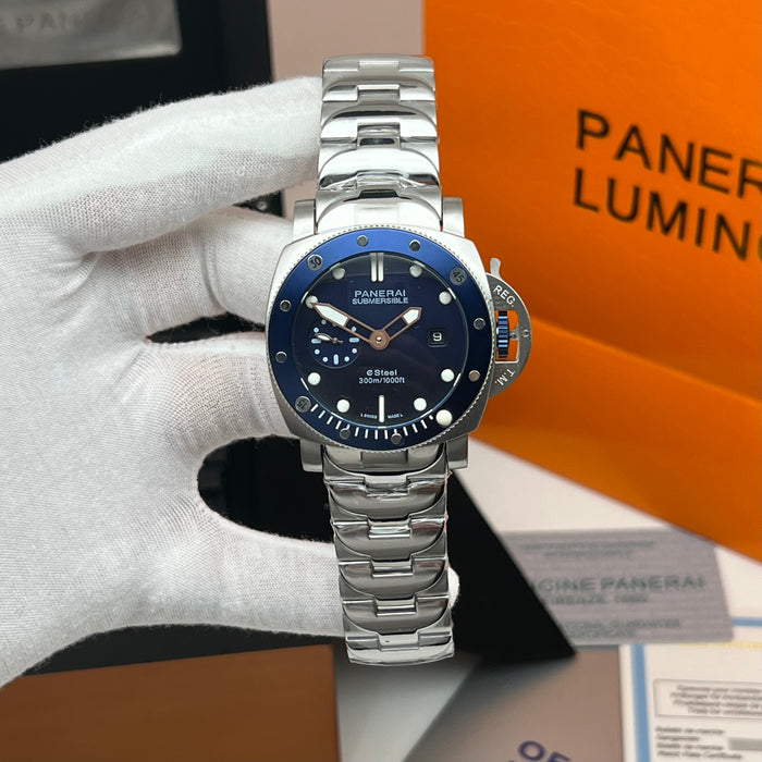 Panerai Submersible Blue Dial Stainless Steel Diver 44MM Watch