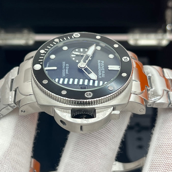 Panerai Submersible eSteel Black Dial Stainless Steel Diver 44MM Watch